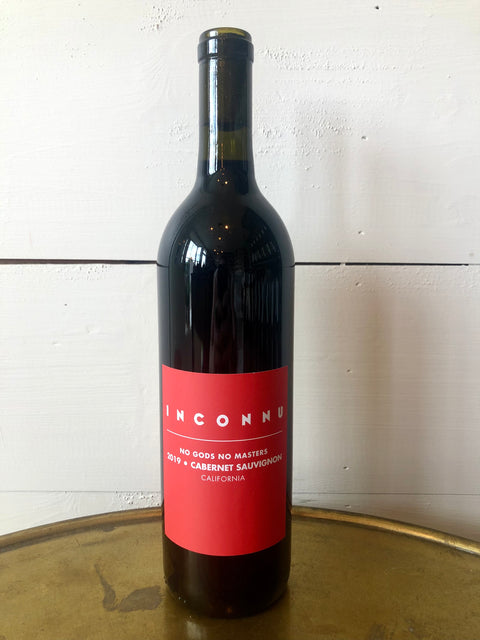 Inconnu, "No Gods No Masters" Cabernet Sauvignon 2019